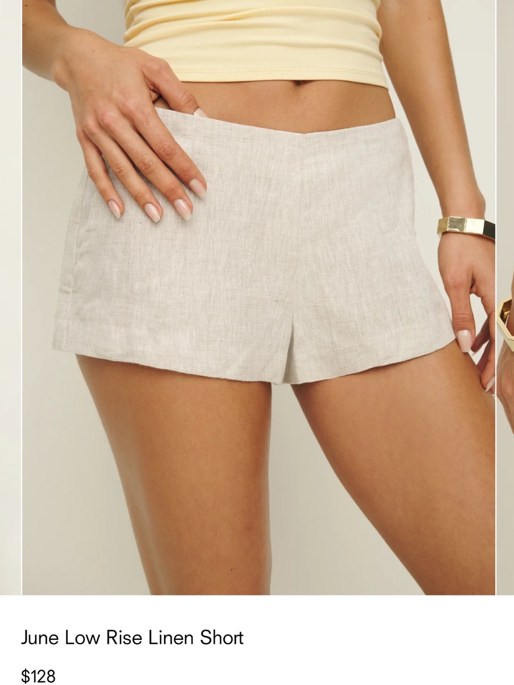 Reformation June Low Rise Short Linen - 2